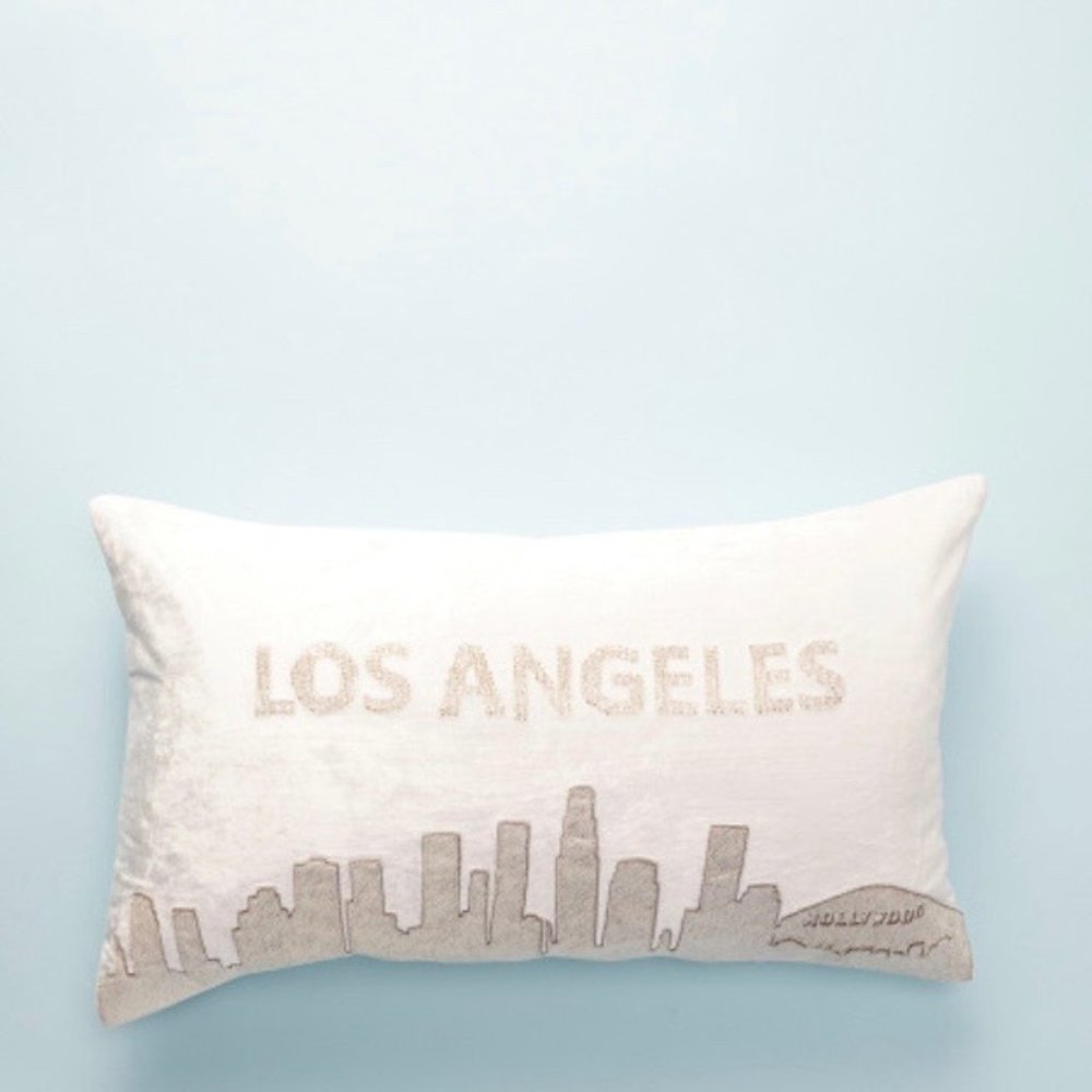 Callisto Home Los Angeles Beaded Calf Hair Hide Accent Pillow